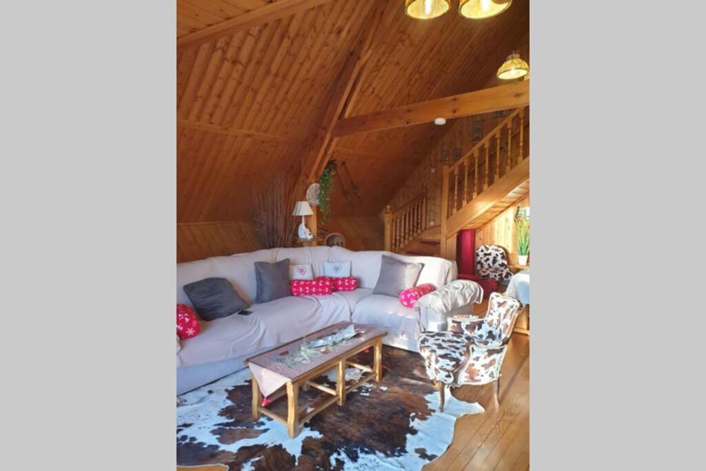 Authentique chalet vue sur le lac et les pistes Besse-et-Saint-Anastaise Extérieur photo